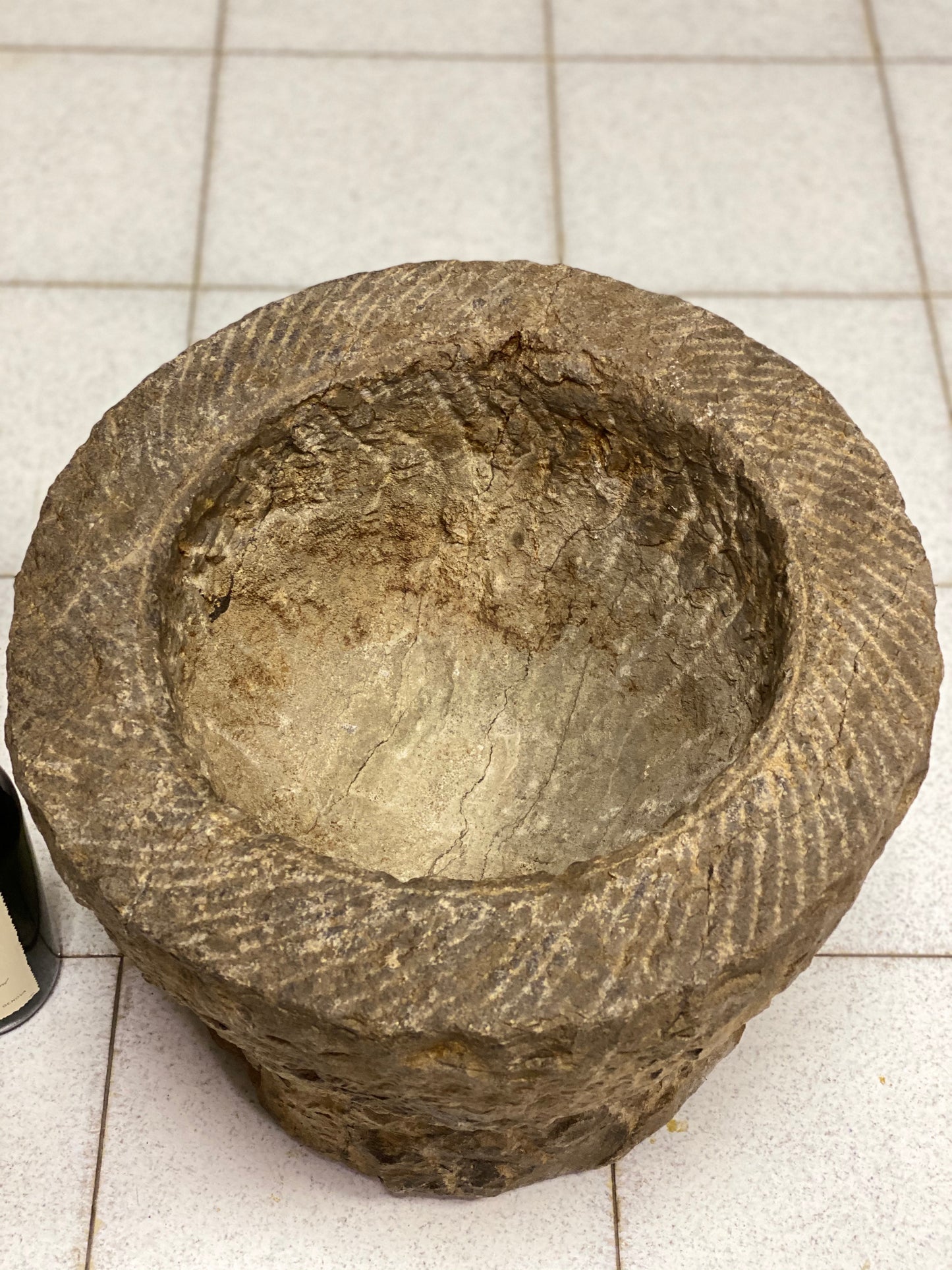 Vaso mortaio pietra granito XIX secolo