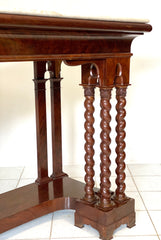 Consolle in piuma di mogano Carlo X . Sicilia XIX secolo
