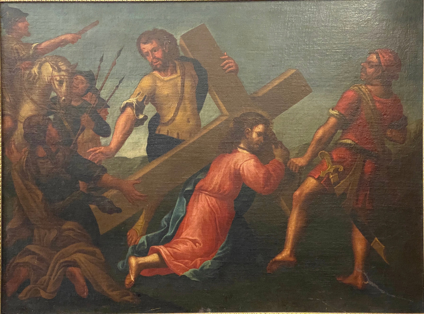 Cristo portacroce . Olio su tela XVII secolo