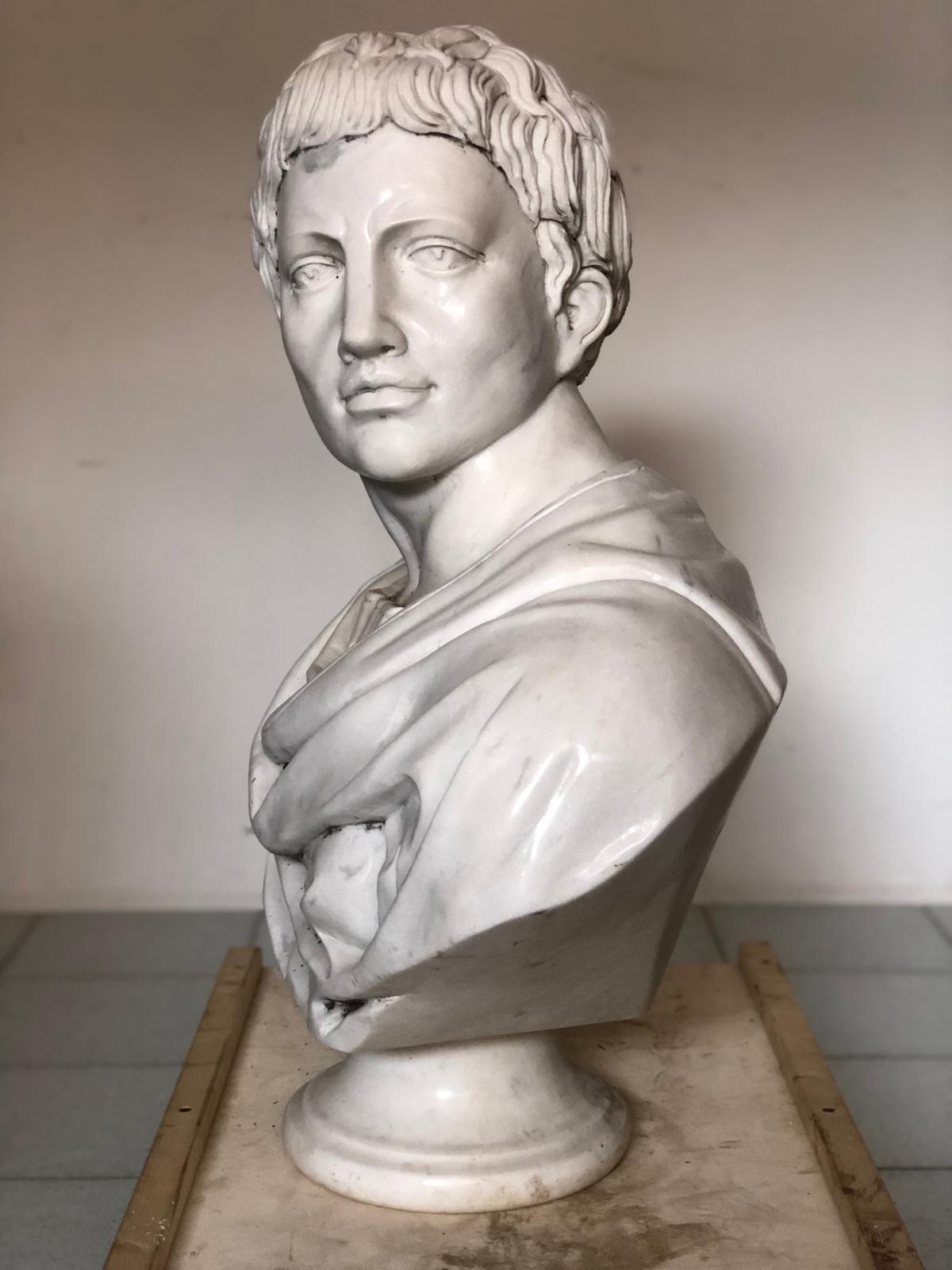 Carrara marble bust. Caracalla late 19th century
