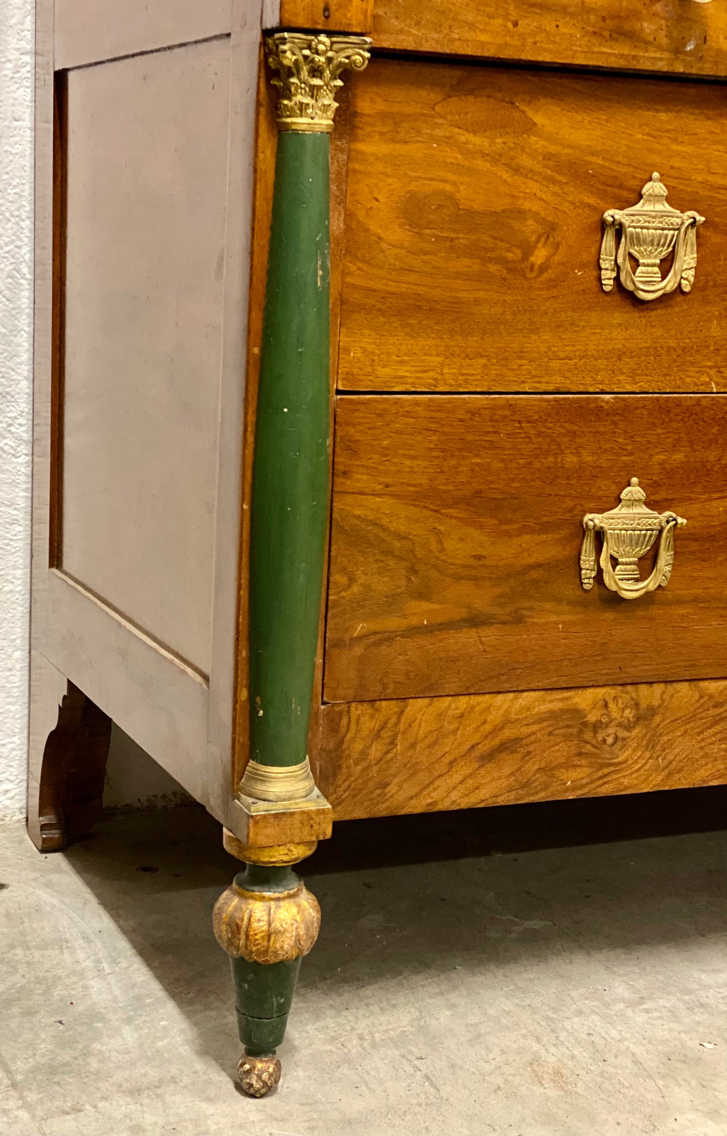 Walnut trumeau. Lucca Siena early 19th century