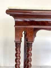 Consolle in piuma di mogano Carlo X . Sicilia XIX secolo