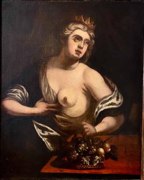Cleopatra, olio su tela, dimensioni 97 x 77 (sola tela) Autore: ambito di Francesco del Cairo (Milano 1607-1665)