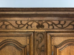 Credenza doppio corpo scolpito Luigi XIV