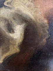 Ritratto di giovane dama, olio su tela Autore: scuola di A. van Dyck (Anversa 1599 -Londra 1641).