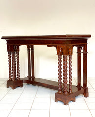 Consolle in piuma di mogano Carlo X . Sicilia XIX secolo
