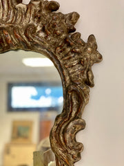 Coppia di ventole lignee intagliate argento mecca . Venezia fine XVIII