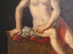 Olio su tela . Betsabea scuola lombarda XVII secolo