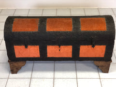 Baule legno lamierino tessuto . Venezia fine XVII secolo