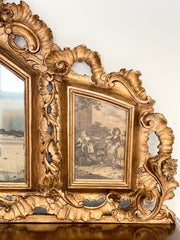 Specchiera in legno intagliato dorato fine XIX secolo