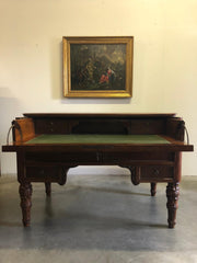 Scrivania Carlo X in noce da centro . XIX secolo