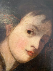 Ritratto di giovane dama, olio su tela Autore: scuola di A. van Dyck (Anversa 1599 -Londra 1641).