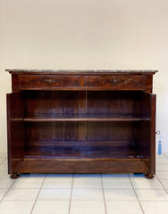 Credenza Carlo X in piuma di mogano XIX secolo ( restaurata )