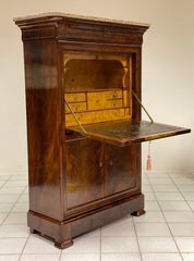 Secretaries Carlo X piuma mogano . XIX secolo