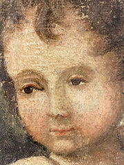 Pala d' altare Madonna con bambino e Santi XVII secolo cerchia di Tanzio da Varallo
