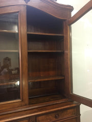 Credenza vetrina libreria Luigi Filippo in noce massello