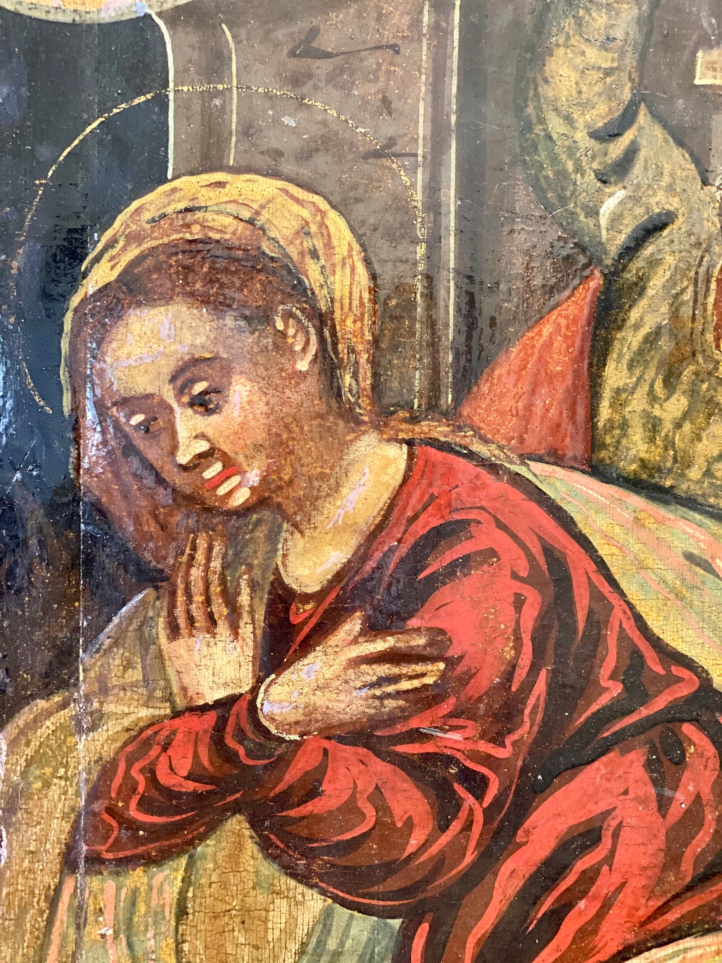 Natività, scuola veneto-cretese (olio su tavola fine XVI sec.)