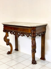 Consolles in piuma di noce periodo Carlo X. Genova inizio XIX secolo