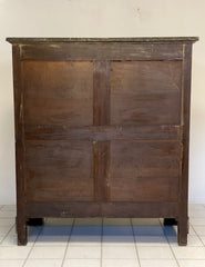 Credenza stipo impero colonne bretelle XIX secolo . Restaurato pronto