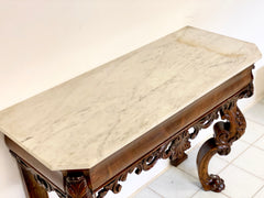 Consolles in piuma di noce periodo Carlo X. Genova inizio XIX secolo