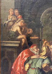 Olio su tela. Banchetto XVII secolo