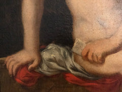 Olio su tela . Betsabea scuola lombarda XVII secolo