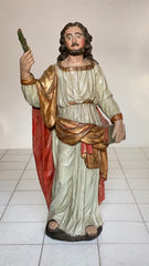 Scultura lignea laccata policroma XVII secolo