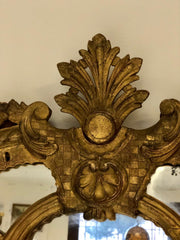 Specchiera in legno intagliato e dorato . Torino XIX secolo