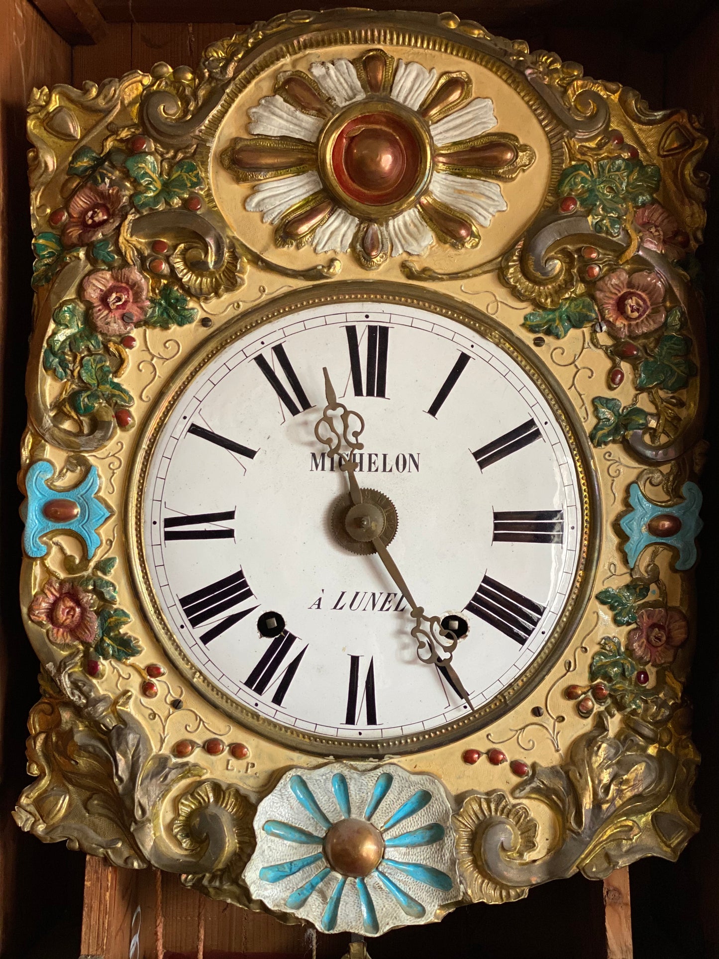 Column pendulum clock. 19th century