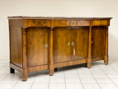 Credenza impero quattro porte piano marmo salomè . Parigi inizio XIX secolo