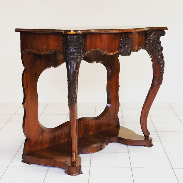 Consolles Lombarda Carlo X . Noce e radica