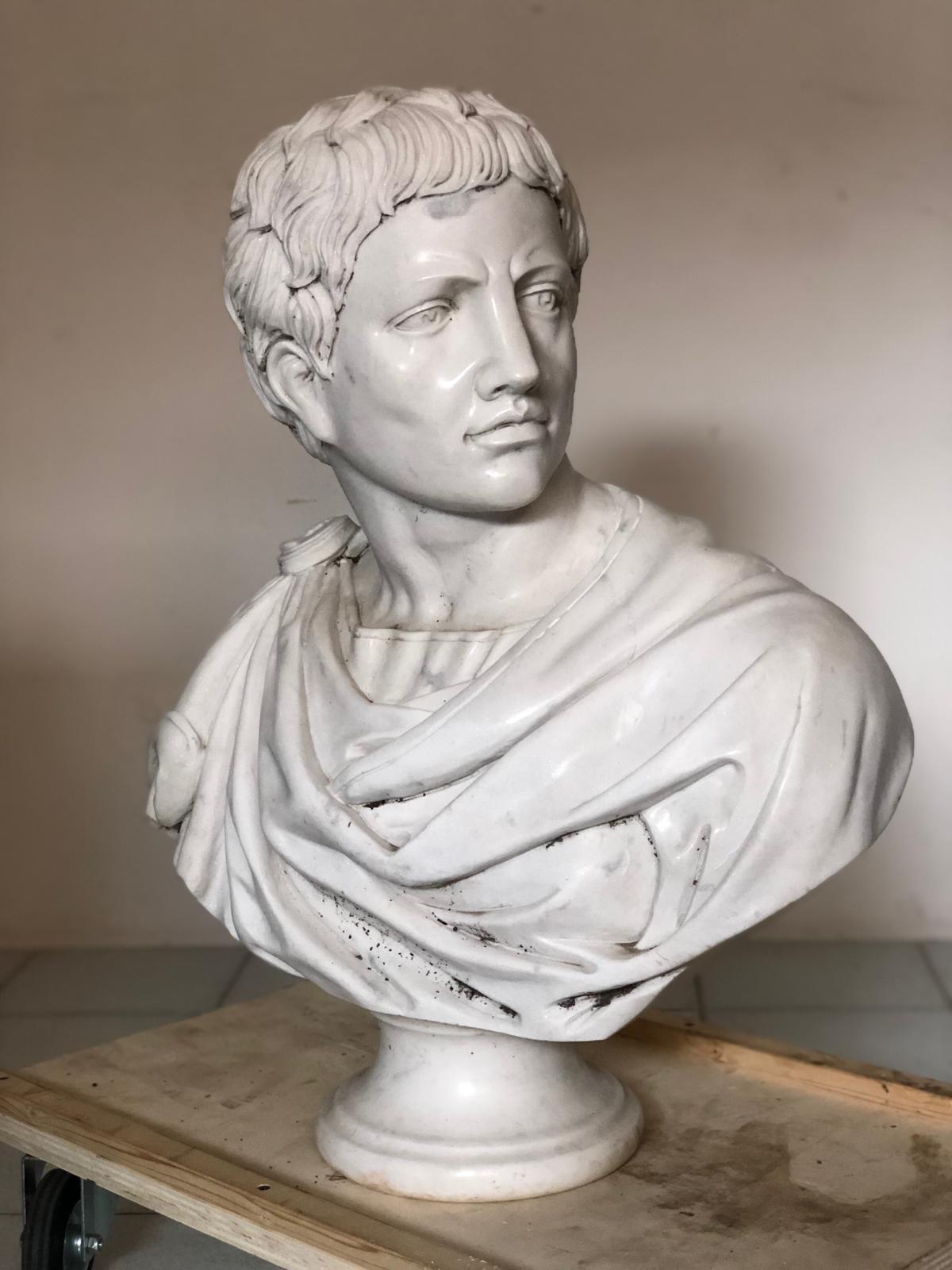 Carrara marble bust. Caracalla late 19th century