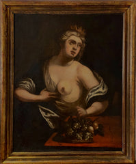 Cleopatra, olio su tela, dimensioni 97 x 77 (sola tela) Autore: ambito di Francesco del Cairo (Milano 1607-1665)