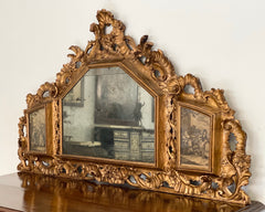 Specchiera in legno intagliato dorato fine XIX secolo
