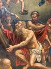Olio su tela . Il martirio di sant’Andrea . XVII secolo