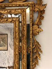 Specchiera legno intagliato e dorato fine XIX secolo