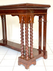 Consolle in piuma di mogano Carlo X . Sicilia XIX secolo