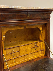 Secretaries Carlo X piuma mogano . XIX secolo
