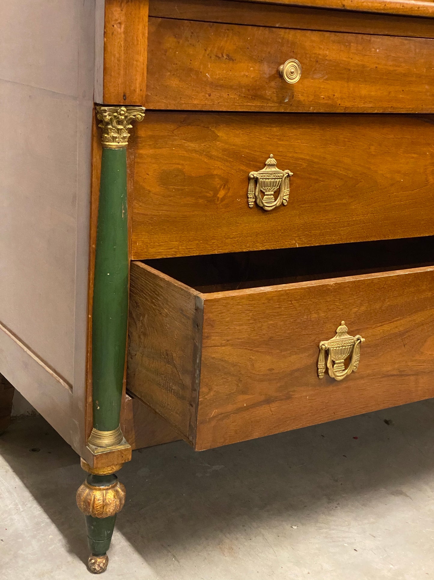 Walnut trumeau. Lucca Siena early 19th century