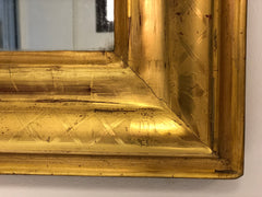 Specchiera in foglia oro zecchino con cimasa traforata