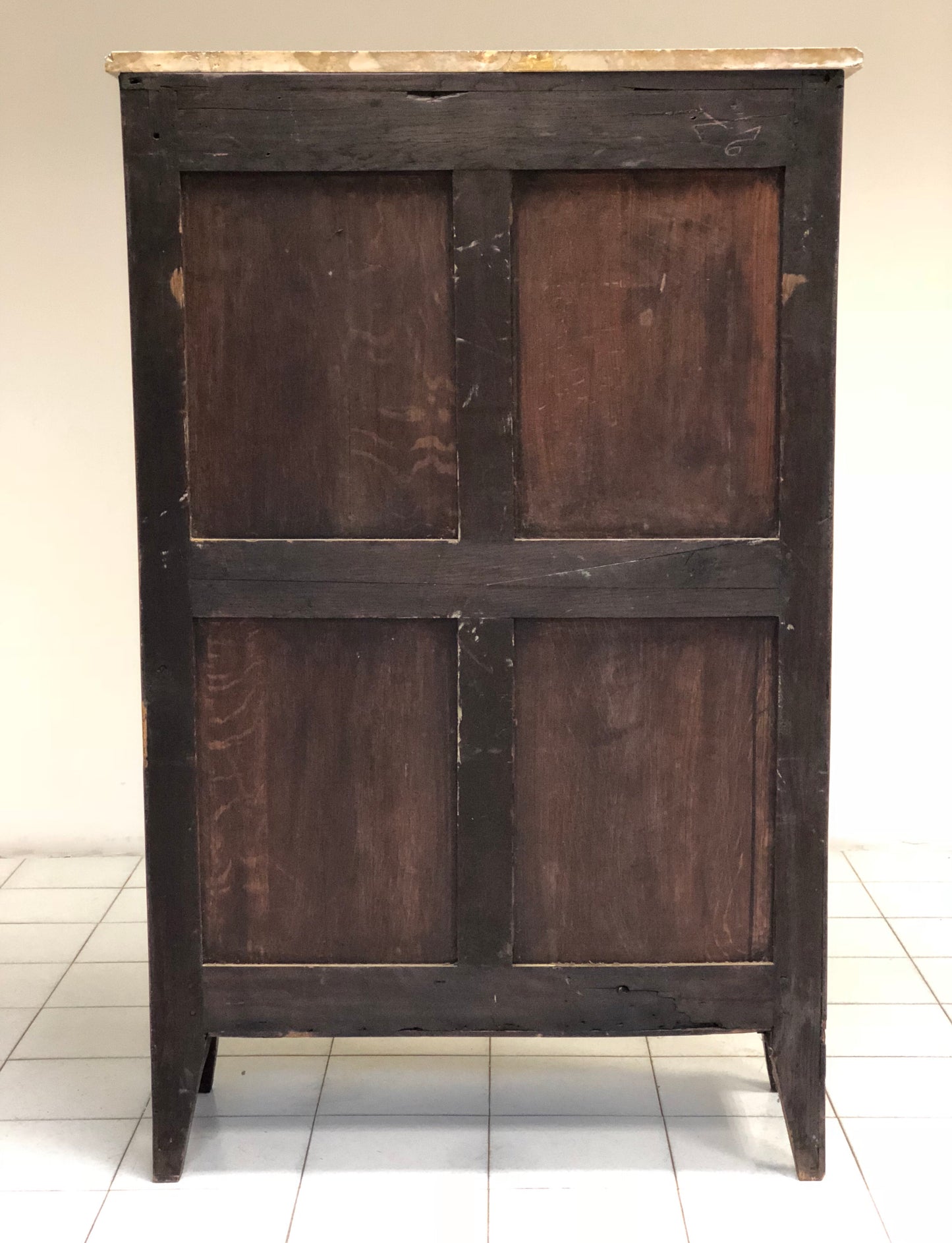 Veneered and inlaid secretaire. Napoleon III era