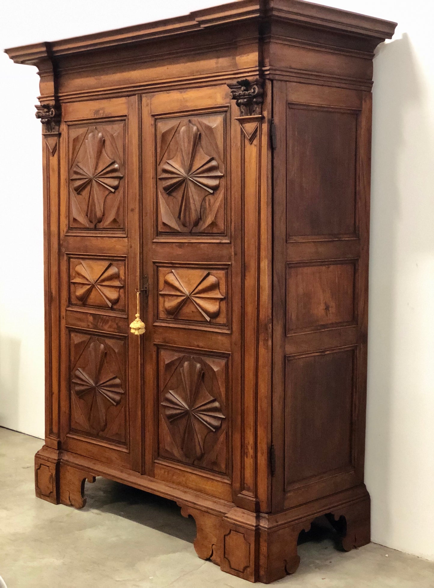 Louis XIV wardrobe walnut Genoa early 18th century