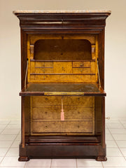 Secretaries Carlo X piuma mogano . XIX secolo