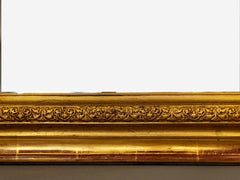 Specchiera lombarda in foglia oro zecchino . Metà XIX secolo . Restaurata