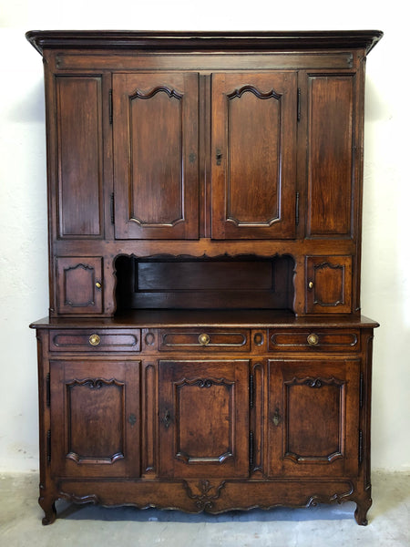 Credenza doppio corpo libreria Luigi XV . XVIII secolo