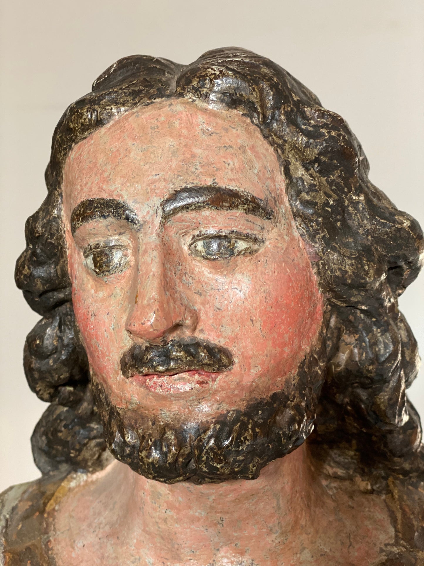 Scultura lignea laccata policroma XVII secolo