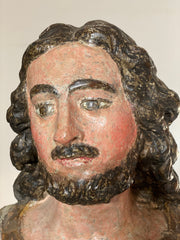 Scultura lignea laccata policroma XVII secolo