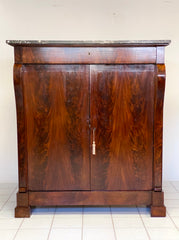 Credenza stipo impero colonne bretelle XIX secolo . Restaurato pronto