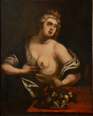 Cleopatra, olio su tela, dimensioni 97 x 77 (sola tela) Autore: ambito di Francesco del Cairo (Milano 1607-1665)