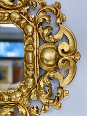 Specchiera intagliata e dorata fine XVIII secolo